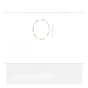 Detailed spec sheet showing a 116cm long alloy tiger eye beaded necklace weighing 18.1g