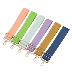 Tracolle regolabili in nylon spesso per borse in sei colori con ganci in metallo dorato