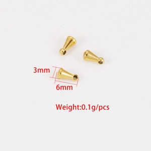 Σετ από χρυσά μενταγιόν σταγόνα 3x6mm από ανοξείδωτο ατσάλι για δημιουργία κοσμημάτων