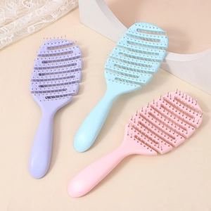 Hollow Detangling Hair Brush ABS Plastic Scalp Massage Volumizing Ventilated Styling Comb For Wet Dry Hair Women Ergonomic