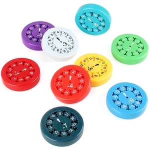 Set of colorful mathematical fidget spinners for learning arithmetic logic and decompressing