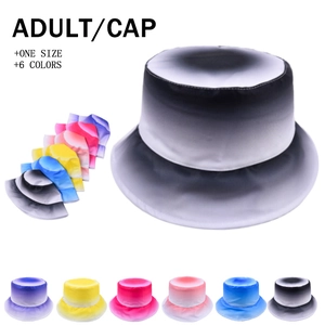 Bucket Hat Cotton Gradient Wide Brim Sun Protection For Outdoor Beach Casual Style Women Adult