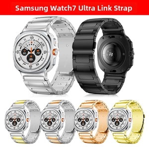 Detalle de correas de acero inoxidable para Samsung Watch7 Ultra en seis acabados