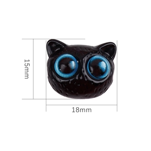 18mm cute acrylic cat head beads for DIY jewelry with dimensions 15mm by 18mm