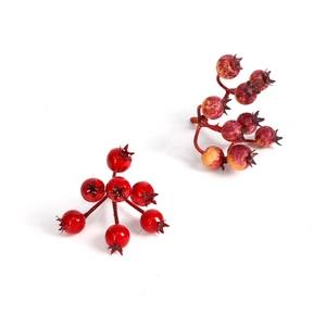 Artificial Christmas red berries decorative foam branches for DIY holiday wreaths