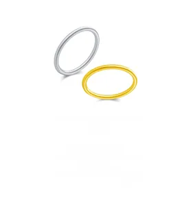 Detail of s999 sterling silver rings showing matte sandblasted texture and inner engraving
