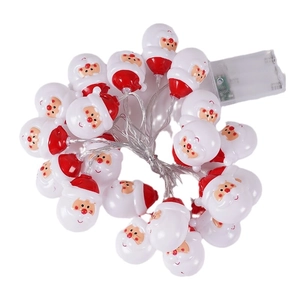 LED Christmas string lights with Santa Claus figures and three-mode battery control box