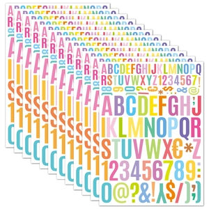 Colorful waterproof vinyl alphabet and number stickers for mailbox and DIY crafts