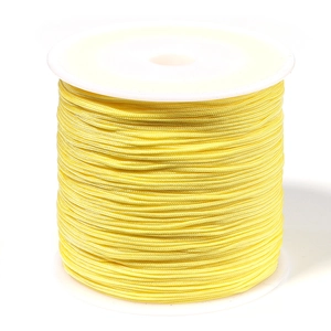 Gele 0,8 mm gevlochten koordrol voor Chinese knopen en DIY sieraden maken projecten