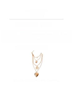 Multi-layer gold necklace specifications showing 26.2g weight and 37cm alloy chain length
