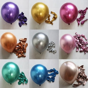 Assorted metallic 10-inch latex balloons in various colors for party and wedding decor