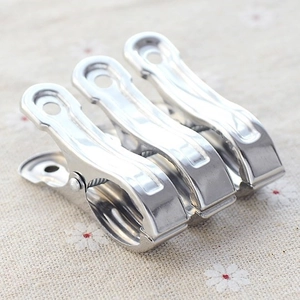 Set of 3 heavy duty stainless steel windproof clothespins for drying quilts and laundry