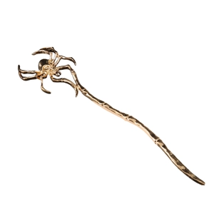 Spider Hair Stick Gothic Skull Metal Hairpin Retro Irregular Branch Style Dark Aesthetic Hair Accessories For Women