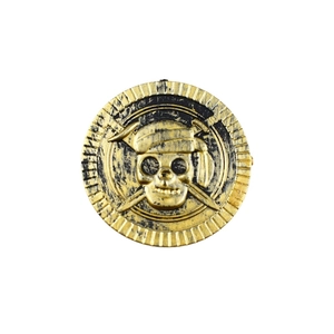 Moneta pirata vintage con teschio e spade incrociate per oggetti di scena per feste