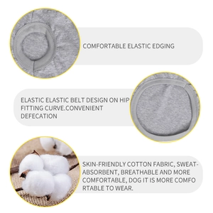 Breathable cotton dog vest in grey featuring elastic edging and comfort functional openings