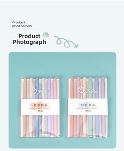 Dual-tip Morandi highlighter pens in sweet and salt series for students' key marking
