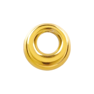 Polished gold 304 stainless steel hollow round pendant for DIY jewelry making