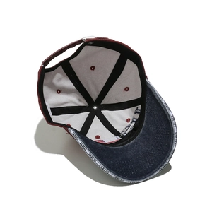 Detail view of the baseball cap's interior featuring US ARMY logo sweatband and stitching
