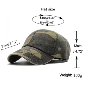 Casquette de baseball camouflage classique pour le sport en plein air avec les tailles