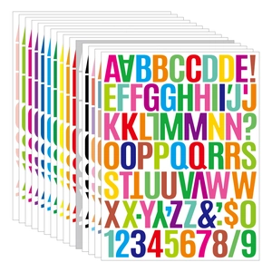 Vinyl Letter Stickers Alphabet Numbers Symbols Waterproof DIY Crafts Mailbox Signs Colorful Decor