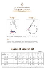 Size guide for S925 silver dragon bone bracelet with measurement steps and height weight chart
