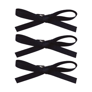 Set van drie zwarte kanten strik haarclips met minimalistisch lintontwerp voor styling