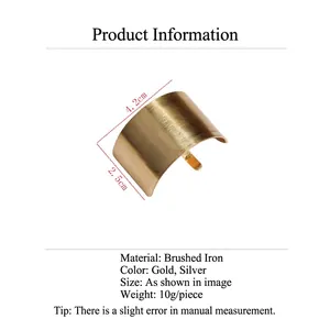 Minimalist brushed gold metal hair hook clip accessory for ponytails in a sleek design