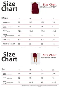 Size chart for yoga set featuring top and skirt measurements in S-XL for accurate fitting