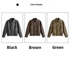 Comparaison détaillée des vestes vintage en simili cuir noir, marron et vert