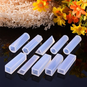 Set di 10 stampi geometrici in silicone per ciondoli e gioielli in resina epossidica DIY