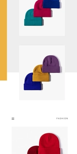 Close-up of ribbed texture and premium stitching on various colored winter knit beanies