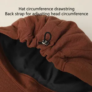 Brown breathable newsboy cap with adjustable back drawstring for a comfortable fit