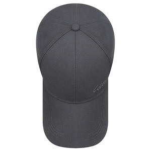 Dark gray business casual baseball cap with structured panels and side embroidery