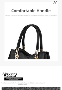 Détails du cuir PU noir de haute qualité avec coutures renforcées et boucles dorées
