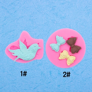 Vogel Taube Und Schleife Silikonformen Für DIY Backen Fondant Kuchen Schokolade Harz Handwerk Dekorative Werkzeuge