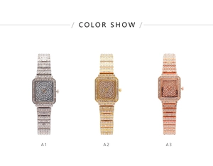 Detailed comparison of luxury square quartz watches in silver, gold, and rose gold finishes