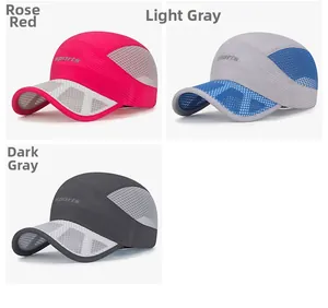 Detailed close-up of lightweight breathable mesh fabric on quick-dry sports caps