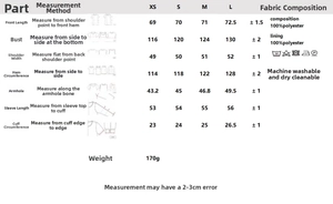 Detailed size chart for women striped waist tie shirt including measurements and fabric info