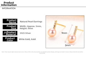 Detailed size specifications of S925 sterling silver long bar natural pearl earrings