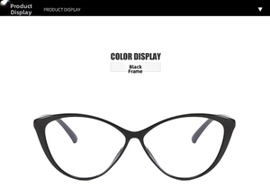 Macro detail of glossy black cat-eye eyeglass frame with smooth durable finish