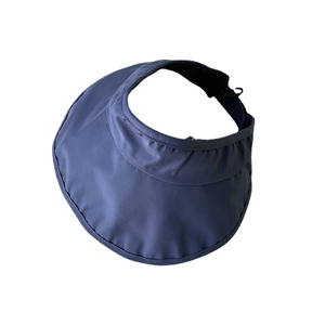 UPF 50+ navy blue sun visor hat with wide brim for quick-dry sports and outdoor leisure