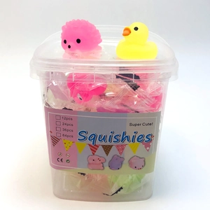 Glow In The Dark Mochi Squishy Animal Toys TPR Soft Squeeze Stress Relief Sensory Toy For Kids Gift Birthday Party Favors