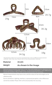 Dimensions et poids détaillés des pinces à cheveux à carreaux rouges et verts