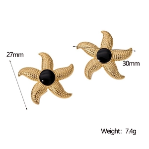 Details zu Seestern-Ohrringen aus 18 Karat Gold Maße 27 mm 30 mm Gewicht 7,4 g