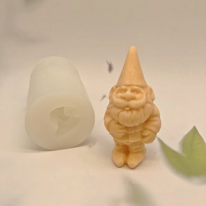 Translucent silicone gnome mold for DIY handmade scented candles and soap making