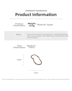 Detail showing 120cm bohemian agate beaded necklace with 0.5cm diameter round beads