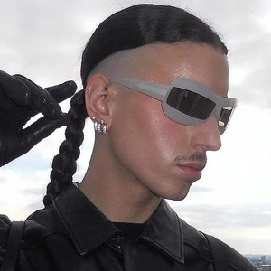 Lunettes De Soleil Surdimensionnées Y2K Monture PC Lentille AC Protection UV400 Style Street Hip Hop Lunettes Bouclier Hommes Femmes
