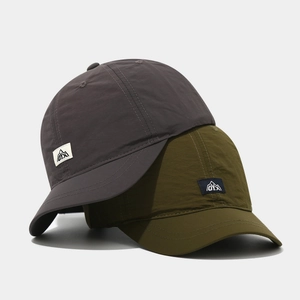 Waterproof quick-dry baseball cap in dark grey and olive green for outdoor sports