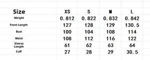 Detailed size chart for women long leopard print faux fur coat with measurements