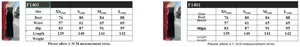 Detailed size chart for sexy tube floor-length evening dress with measurement guidelines